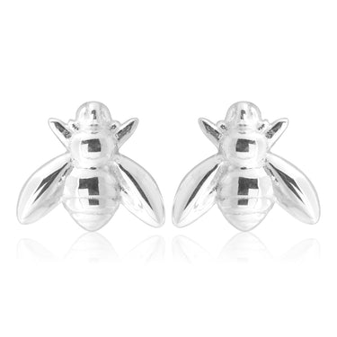 Sterling Silver Fly Stud Earrings