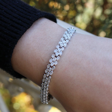 Silver 1 Carat Diamond 18cm Bracelet