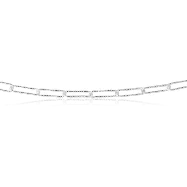 Sterling Silver 46cm Elongated Dicut Belcher Chain