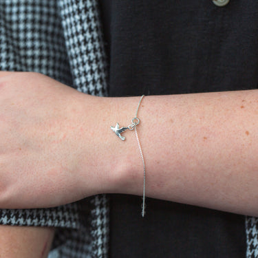 Sterling Silver 20cm Dove Charm Bracelet