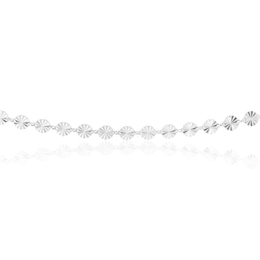 Sterling Silver 45cm Fancy Dicut Necklace