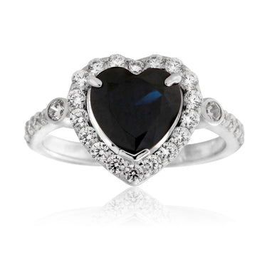 Sterling Silver Zirconia Heart Ring