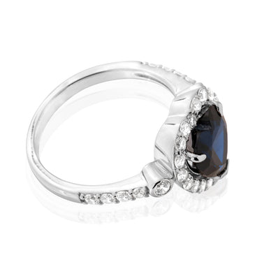 Sterling Silver Zirconia Heart Ring