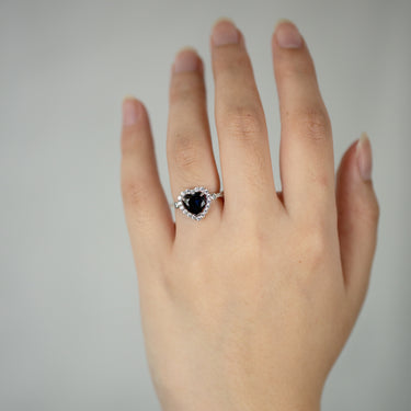 Sterling Silver Zirconia Heart Ring