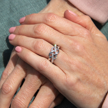 Silver Luminesce Laboratory Grown Ring with 24 Diamonds