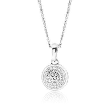 Sterling Silver Round Zirconia Pendant