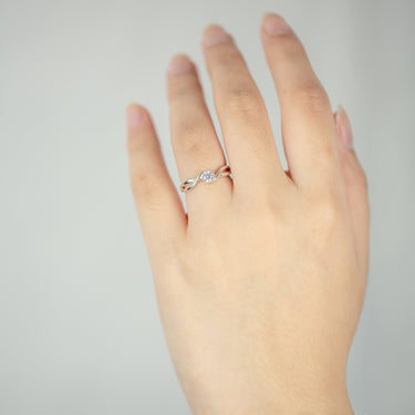 Sterling Silver Zirconia Weave Ring