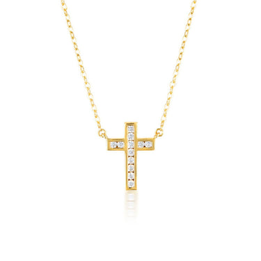 Georgini Gold Plated Sterling Silver Zirconia Spiritus Pendant On Chain