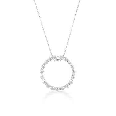 Georgini Sterling silver Zirconia Circle Of Life Pendant On Chain