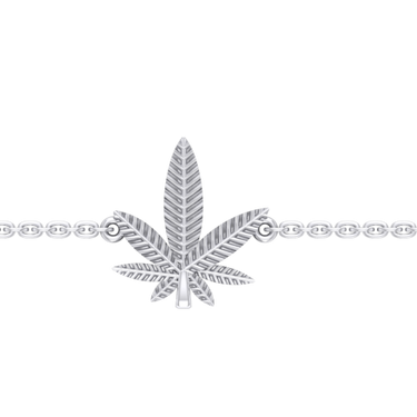 Sterling Silver Leaf Bracelet