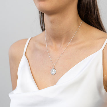 Sterling Silver Madonna Medallion Pendant