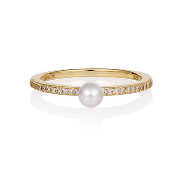 Georgini Heirloom Gold Plated Sterling Silver Fresh Water Pearl Cherished Ring