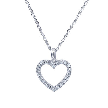 Luminesce Lab Grown Diamond 1/2 Carat Silver Heart Pendant on 45cm Chain