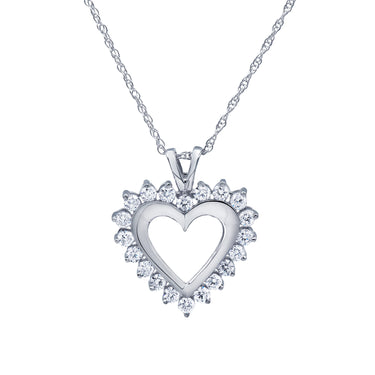 Luminesce Lab Grown Diamond 1 Carat Gold Plated Silver Heart Pendant