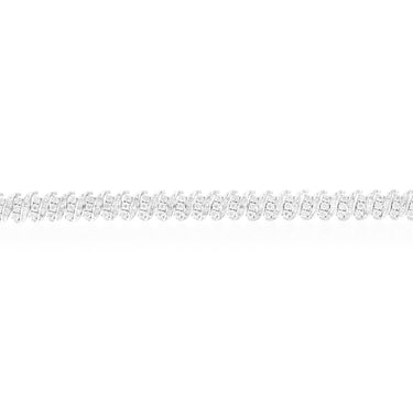 Sterling Silver 2 Carat Diamond 19.5cm  Bracelet