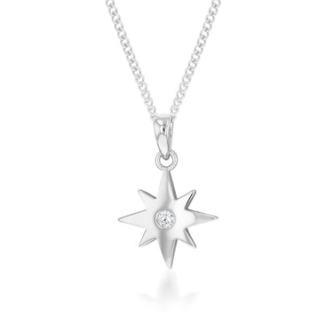 Sterling Silver Cubic Zirconia Star Pendant
