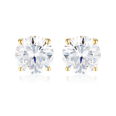 Georgini Gold Plated Sterling Silver 9mm Round Stud Earrings
