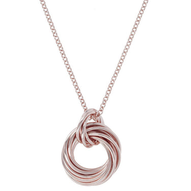 Bronzallure Purezza Rose Gold Plated Mini Multicircle 47cm Pendant On Chain