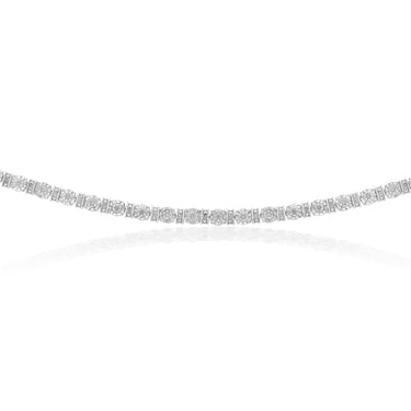 Sterling Silver 1/4 Carat Diamond Fancy 18cm Bracelet