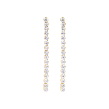 Bronzallure Gold Plated Sterling Silver CZ Drop Earrings