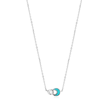 Ania Haie Sterling Silver Tidal Turquoise Crescent Link Chain