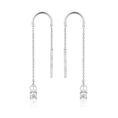 Georgini Noel Nights Sterling Silver Snow Drop Earrings