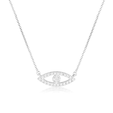 Georgini Rock Star Sterling Silver Evil Eye Pendant On Chain