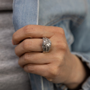 Sterling Silver Cubic Zirconia On Elephant Charm Pendant