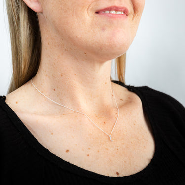 Sterling Silver Initial Letter "C" Pendant On 45cm Chain