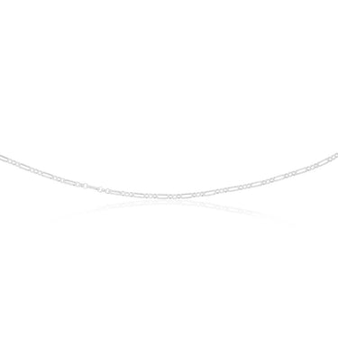 Sterling Silver Double Strand Figaro 45cm Chain