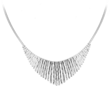 Sterling Silver Rhodium Plated Fancy 43cm Cleopatra Chain