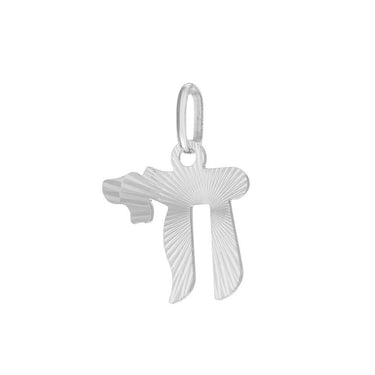 Sterling Silver Rhodium Plated Chi/ Life Pendant