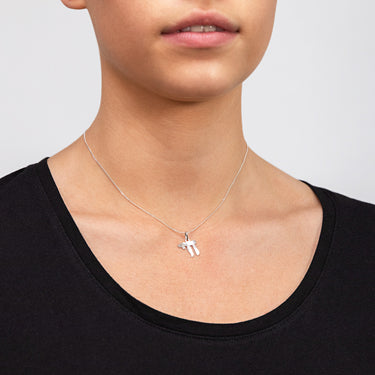 Sterling Silver Rhodium Plated Chi/ Life Pendant