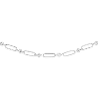 Sterling Silver Link And Ball Fancy 60cm Chain