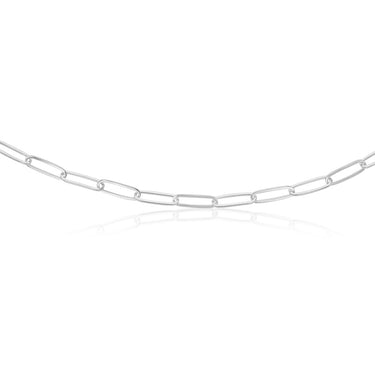 Sterling Silver Paperclip 70cm Chain