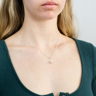 Sterling Silver Swarovski Pearl Pendant On 42+3cm Chain