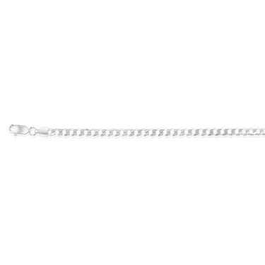 Sterling Silver Curb 100Gauge 19cm Bracelet