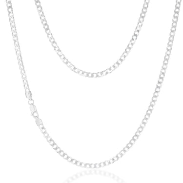 Sterling Silver Curb 100 Gauge 45cm Chain