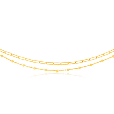 Sterling Silver Gold Plated Fancy 32/36+3cm Chain