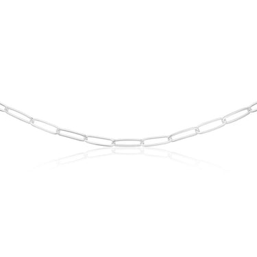 Sterling Silver Paperclip 60cm Chain