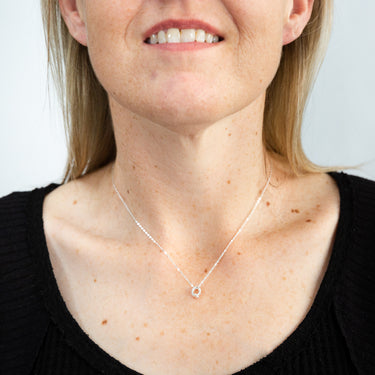 Sterling Silver Cubic Zirconia Initial "Q" Pendant On 39+3cm Chain