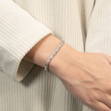 Sterling Silver 1/4 Carat Diamond Bracelet 17.5cm
