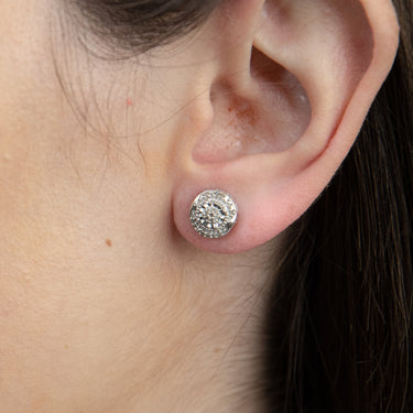 Sterling Silver1/3 Carat Diamond Pendant Earring and Ring Set Chain Included N1/2