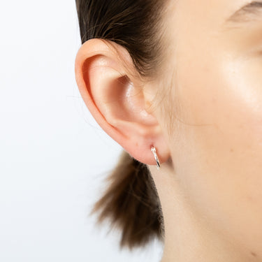 Sterling Silver Plain 10mm Hoop Earrings