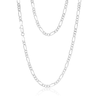 Sterling Silver 1:3 Fiagro 45cm Chain