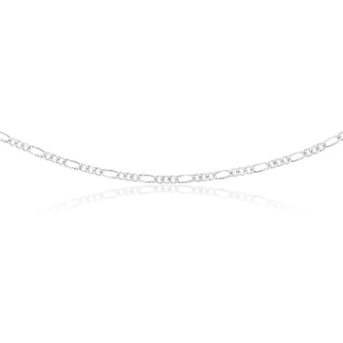 Sterling Silver 1:3 Fiagro 45cm Chain
