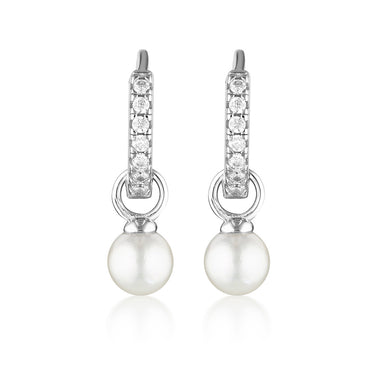 Georgini Red Carpet Sterling SilverBaby Pearls Hoop Earrings
