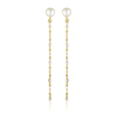 Georgini Red Carpet Gold Plated Sterling Silver Globe Drop Earrings