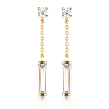 Georgini The Layered Edit Gold Plated Sterling Silver Tlieta Drop Earrings