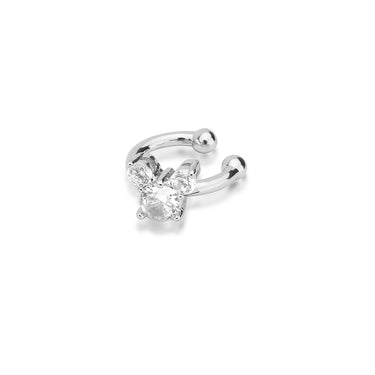 Disney Rhodium Plated Sterling Silver Mickey Mouse Claw Set CZ Ear Cuff (Single Only)